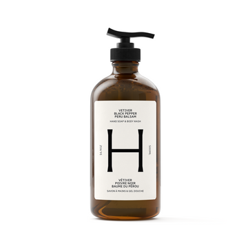 Hand Soap & Body Wash - Vetiver, Black Pepper and Peru Balsam